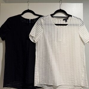 Two J Crew Short Sleeved Tops Size 2